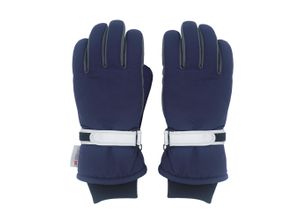 4060109495592 - Thermohandschuhe MAXIMO Baby Gr 3 grau (navy anthrazit) Stoff Kunstfaser mehrfarbig Handschuhe Klettverschluß Fleecefutter Strickbündchen