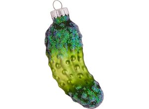 0024762603347 - Krebs Glas Lauscha Christbaumschmuck CBK60334 Weihnachtsdeko Christbaumschmuck (1-tlg) Weihnachtsgurke aus Glas grün