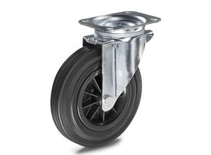 4250615286757 - Vollgummireifen auf Kunststoff-Felge Rad-Ø x Breite 125 x 38 mm Lenkrolle