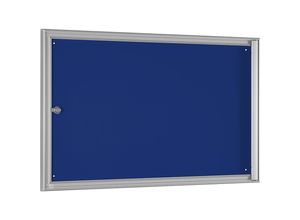 4260256790698 - Schaar - Schaukasten BxTxH 760x27x500 mm din A2 quer Aluprofile ESG-Glas Rückwand blau inkl 10 Magnete + 1 Einstecktasche