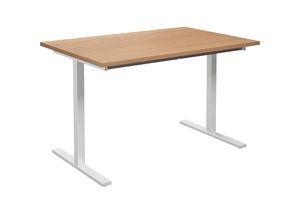 4061753263322 - Mehrzwecktisch DUO-T gerade Platte HxT 740 x 800 mm Breite 1200 mm Buche weiß kaiserkraft