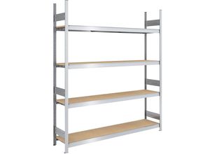 4250623703895 - Großfach-Steckregal mit Spanplatten Höhe 2500 mm Breite 2000 mm Feldlast 1750 kg Tiefe 500 mm Grundregal hofe