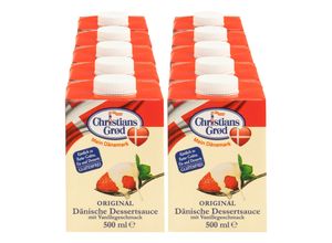 5701244037573 - Christians Grod Dänische Dessertsauce Vanille 500 ml 10er Pack