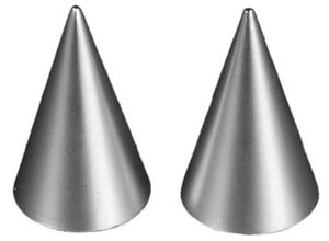 4016318276828 - Gardinenstangen-Endstück Cone Gardinenstangenendstücke Gr 2 St silberfarben (chromfarben matt) Gardinenstangen-Endstücke Gardinenstangenendstücke für Gardinenstangen Ø 16 mm