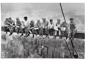 8714597310290 - Poster REINDERS Manhattan Stahlarbeiter schwarz (farbe bild(er) schwarz) B915cm H61cm Papier Bilder