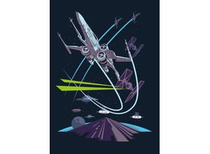 4055065163104 - Bild KOMAR Star Wars Classic Vector X-Wing bunt (farbe bild(er) bunt) B50cm H70cm Holz Papier Bilder Wandbild zur Dekoration im Kinderzimmer - ohne Rahmen