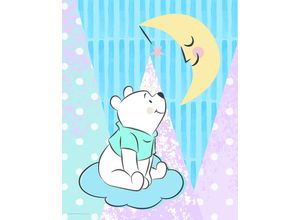 4055065162398 - Bild KOMAR Winnie the Pooh Moon bunt (farbe bild(er) bunt) B40cm H50cm Holz Papier Bilder Wandbild zur Dekoration im Kinderzimmer - ohne Rahmen
