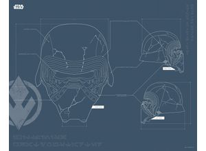 4055065165085 - Bild KOMAR Star Wars EP9 Blueprint Kylo Helmet schwarz-weiß (farbe bild(er) schwarz weiß) B50cm H40cm Papier Holz Bilder Wandbild zur Dekoration im Kinderzimmer - ohne Rahmen