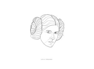 4055065162800 - Bild KOMAR Star Wars Classic Force Faces Leia schwarz-weiß (farbe bild(er) schwarz weiß) B50cm H70cm Holz Papier Bilder Wandbild zur Dekoration im Kinderzimmer - ohne Rahmen