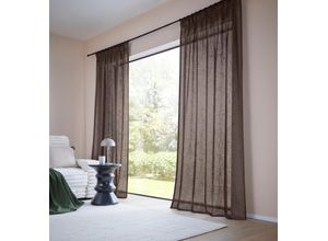 4068222539100 - Gardine Marusha Gr 3 braun B140cm H225cm Polyester LEGER HOME BY LENA GERCKE Gardinen 1 Schal Leinenoptik gewebt verschiedene Größen