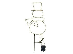 4052304260259 - Metall LED Gartenstecker Schneemann 45 cm 180 LED?s mit Timer Batterie