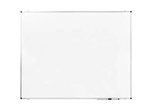 8713797099769 - Whiteboard PREMIUM Hoch- Querformat Stahl weiß lackiert + Aluminiumrahmen magnethaftend Ablageschale + Zubehör B 1500 x H 1200 mm
