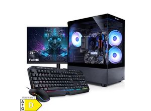 4099836010204 - PC Set Gaming mit 27 Zoll TFT Invader XS VIII AMD Ryzen 7 8700G 32GB DDR5 AMD Vega Grafik 1TB SSD Windows 11