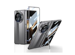 4255785193416 - Für Honor Magic V5 GKK dünne Magnetische Hülle mit Schutzglas Grau