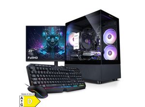 4099836010945 - PC Set Gaming mit 27 Zoll TFT InvaderXS V AMD Ryzen 7 5800X 32GB DDR4 NVIDIA RTX 5060 8 GB 1TB SSD WLAN Windows 11