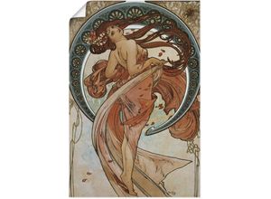 4058661208132 - Wandbild ARTLAND Vier Künste Der Tanz 1898 Bilder Gr B H 40 cm x 60 cm Poster Frau 1 St orange Bild Poster Bilder als Alubild Leinwandbild Wandaufkleber oder in versch Größen