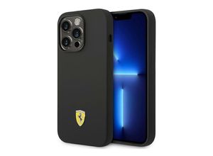 3666339068301 - Silikon Metal Logo Magsafe Hülle für Apple iPhone 14 Pro Black