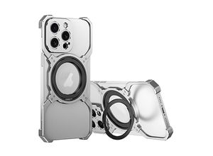 4255785136109 - Für Apple iPhone 16 Pro Metall Hülle Mechanischer Arm MagSafe Halter