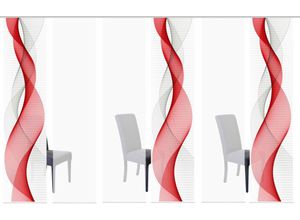 4056751343770 - Schiebegardine HOME WOHNIDEEN OPALIA 6ER SET Gr 1 rot B60cm H245cm Microfaser Polyester Gardinen HxB 245x60