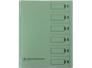 9003261580435 - bene Ordnungsmappe m Schutzumschlag Pendarec-Karton recycling grün 6-tlg