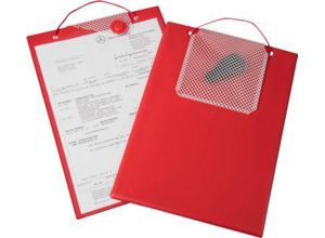 4052301006171 - Auftragstasche Magnetic für DIN A4 Dokumente Schlüsselfach Magnetverschluss Einreißschutz rot 10 Stück