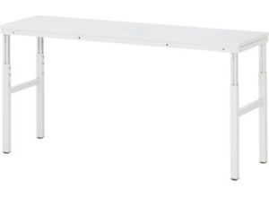4040376889409 - Rau Basistisch Serie E manuell höhenverstellbar 22 mm Spanplatte mit Melaminbelag bis 450 kg B 1500 x T 900 x H 650-1000 mm lichtgrau