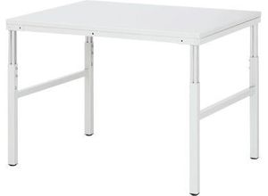 4040376889294 - Rau Basistisch Serie E manuell höhenverstellbar 22 mm Spanplatte mit Melaminbelag bis 450 kg B 1200 x T 700 x H 650-1000 mm lichtgrau