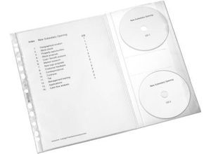 4002432363407 - Prospekthüllen 4761-30-03 mit CD-Klappe A4 transparent genarbt oben offen 012mm 4002432363407 5 Stück
