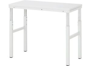 4040376889195 - Rau Basistisch Serie E manuell höhenverstellbar 22 mm Spanplatte mit Melaminbelag bis 450 kg B 1500 x T 500 x H 650-1000 mm lichtgrau