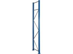 4058255105267 - Schulte Lagertechnik Palettenregal-Ständerrahmen S645-B25 unmontiert T 1100 x H 4000 mm Stützenbreite 100 mm blau verzinkt