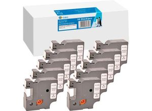 6941580857896 - Schriftband G&G kompatibel zu Dymo D1 45803 S0720830 2093098 10 Stück ablösbar B 19 x L 7000 mm weiß