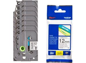 4250510866245 - Sparset Schriftbandkassetten TZe-231 selbstklebend L 8 m x B 12 mm weiß schwarz 6 + 1 GRATIS