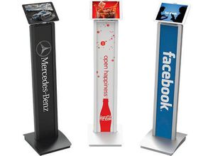 5711783258520 - Tablet Bodenständer BrandMe Cling für 7“ bis 13“ Höhe 1120 mm 90° schwenkbar Aluminium weiß