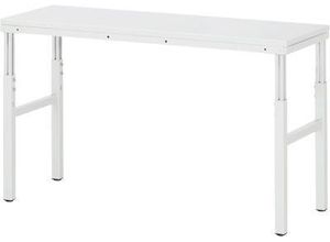 4040376889300 - Rau Basistisch Serie E manuell höhenverstellbar 22 mm Spanplatte mit Melaminbelag bis 450 kg B 1500 x T 700 x H 650-1000 mm lichtgrau
