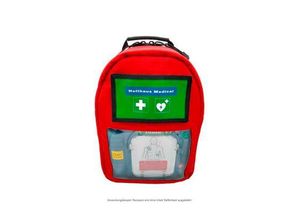 4005058650401 - Sanitätsrucksack Parademic für Defibrillator HeartStart HS1 o FRED-PA-1 verstellbare Schultergurte B 260 x T 14 x H 355 mm Cordula rot