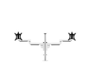 8719747101018 - Monitorarm BakkerElkhuizen Filex Galaxy Modular Dual für 2 Displays bis 12 kg höhen- & tiefenverstellbar dreh-& neigbar mit Tischklemme weiß