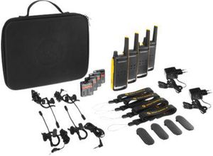 5031753007218 - T82 extreme schwarz gelb Quartett Walkie Talkies 10km ipx4 Widerstand führte Taschenlampe - Motorola