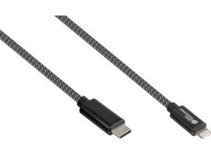 4014619881482 - USB 20 Lade -Datenkabel Good Connections für iPhone iPad iPod MFI-zertifiziert USB-C an Lightning-Stecker 18 W bis 480 Mbit s Länge 05 m schwarz