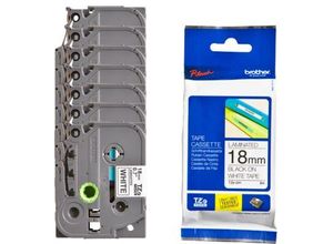 4250510866252 - Sparset Schriftbandkassetten TZe-241 selbstklebend L 8 m x B 18 mm weiß schwarz 6 + 1 GRATIS