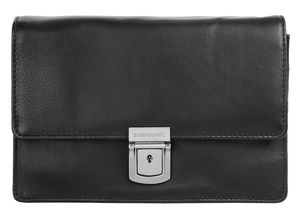 4022581230214 - Handgelenktasche BODENSCHATZ Damen Gr B H T 21cm x 14cm x 6cm onesize schwarz Leder gemustert Taschen echt Leder