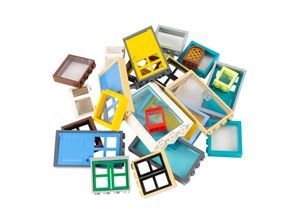 4262465170025 - LEGO® Fenster und Türen Gemischt für Haus Gebäude - Menge 100x