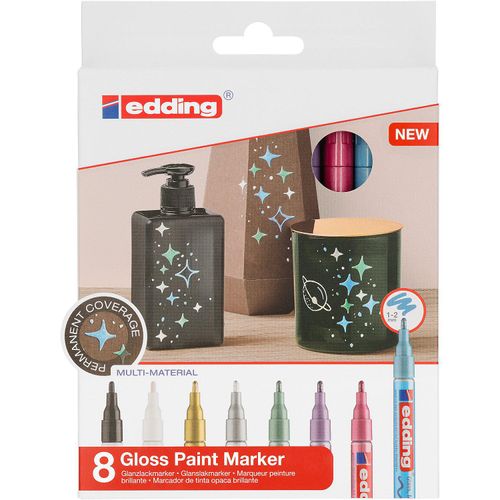 4057305020826 - Glanzlack-Marker edding 751 metallic 1-2mm VE=8 Farben