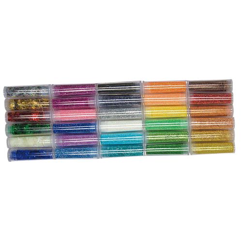 4001868005295 - Glitterpulver-Set 30 Dosen à 3 g farbig sortiert