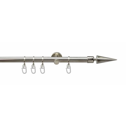 4016318028557 - Gardinenstange Mailand Gardinenstangen Gr L 240cm Ø 16mm 1 läufig silberfarben (edelstahlfarben) 4016318028557 - Gardinenstange Mailand Gardinenstangen Gr L 240cm Ø 16mm 1 läufig silberfarben (edelstahlfarben)