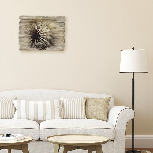 4062144361863 - Holzbild ARTLAND Große Pusteblume Bilder Gr B H 40 cm x 30 cm Holzbild Blumen Querformat 1 St blau Bild Holzbild Holzbilder Bilder