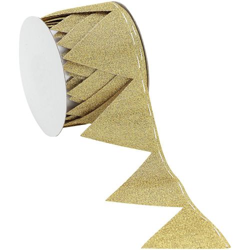 4025492640547 - Stoffband Ziehstern gold 5 cm 25 m