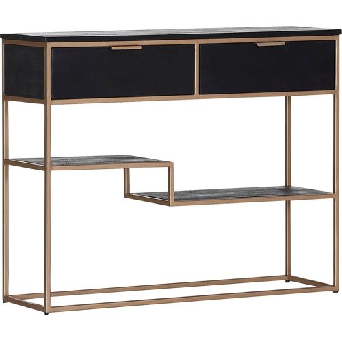4061915119931 - Konsole Porto schwarz (schwarz gold) B100cm H80cm T33cm Sideboards Telefontisch Konsolentisch 4061915119931 - Konsole Porto schwarz (schwarz gold) B100cm H80cm T33cm Sideboards Telefontisch Konsolentisch