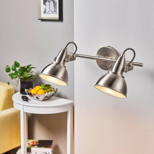 4251096519419 - Lindby - Wandstrahler Julin mit zwei Schirmen in Nickel - nickel matt silber