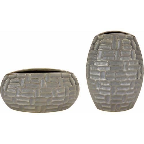 4019844704247 - Dekovase HOME AFFAIRE Vasen Gr B H T 26 cm x 10 cm x 18 cm grau Blumenvasen Vasen 4019844704247 - Dekovase HOME AFFAIRE Vasen Gr B H T 26 cm x 10 cm x 18 cm grau Blumenvasen Vasen