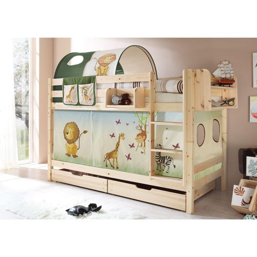 4251105922797 - TiCAA Etagenbett Marcel Kiefer Natur Motiv